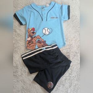 Vintage Scooby-Doo baseball jersey w. short set